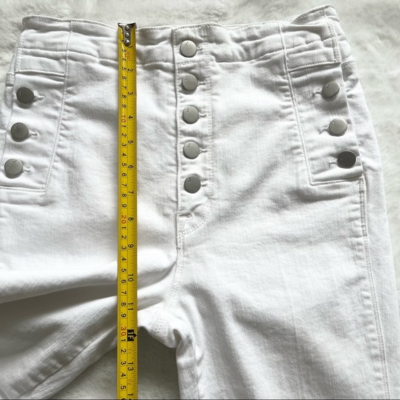 J BRAND NATASHA EXPOSED BUTTON WHITE JEANS SIZE 28 - Picture 7 of 10